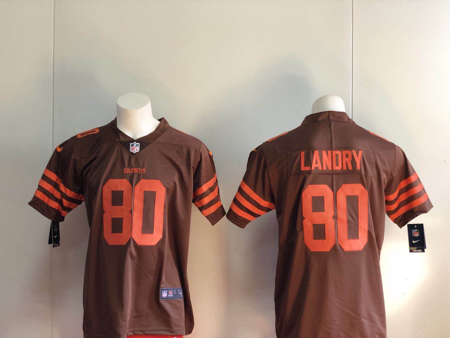 Men Cleveland Browns 80 Landry NFL Nike brown Limited jerseys